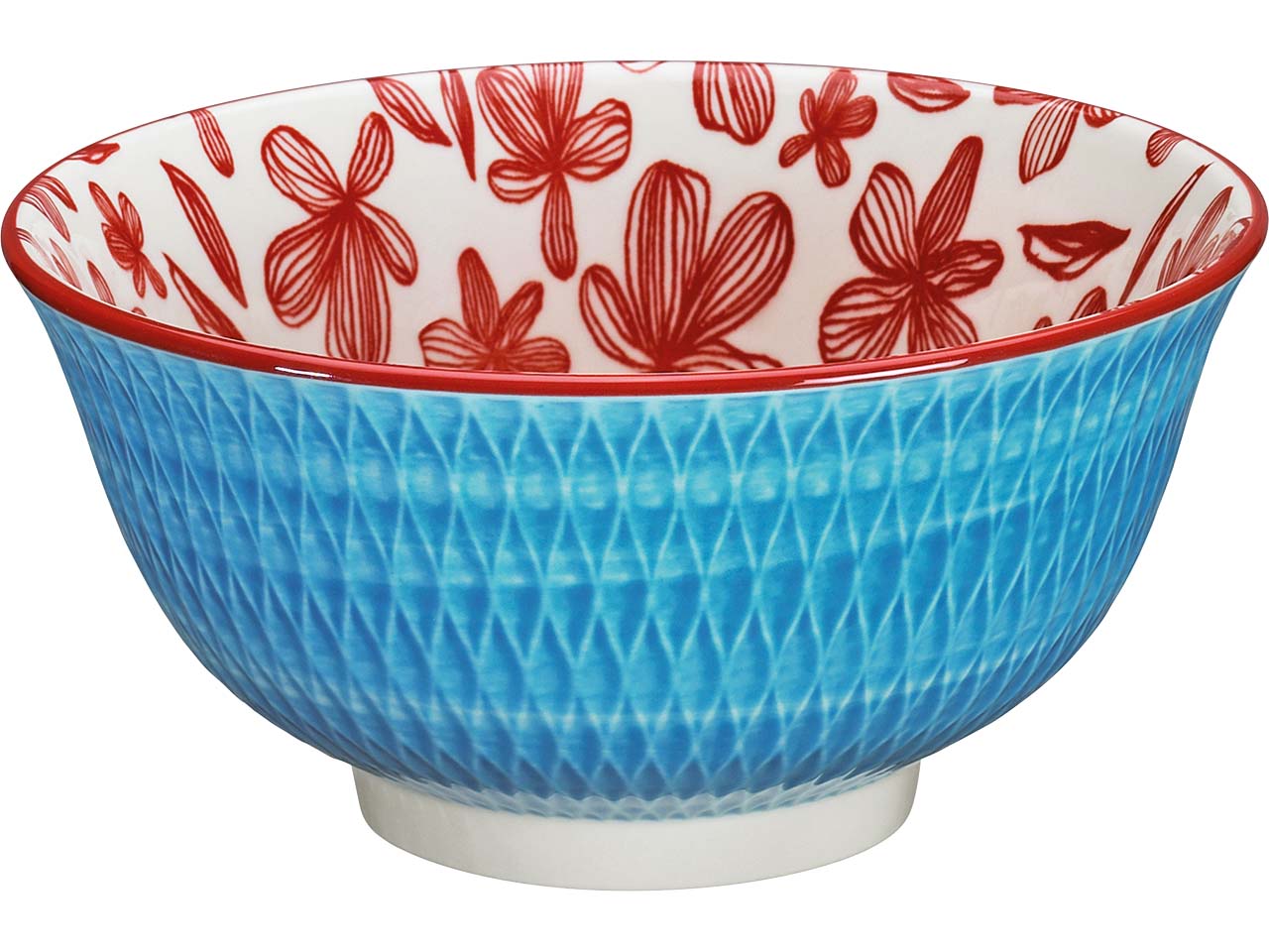 cilio Schüssel "Rauten" aus Porzellan, ø 18 cm, blau