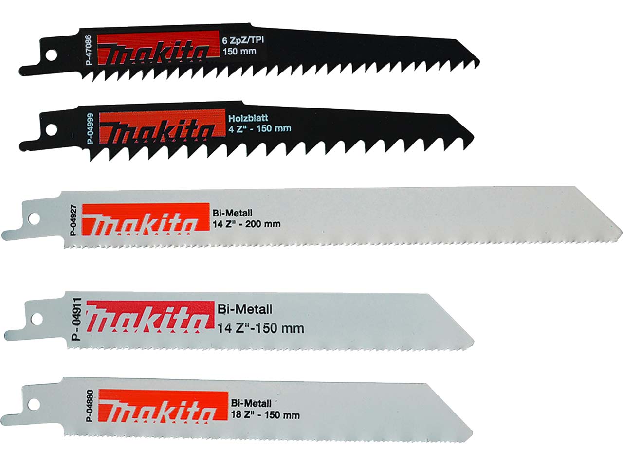 Makita Reciprosägeblatt-Set "P-83967", 5-teilig
