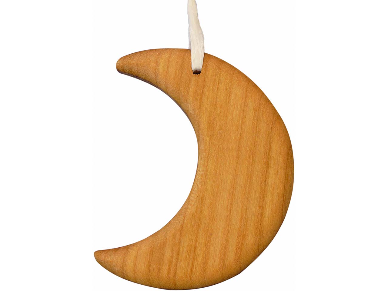 Dekoanhänger "Mond" aus Holz mit Aufhängungsfaden