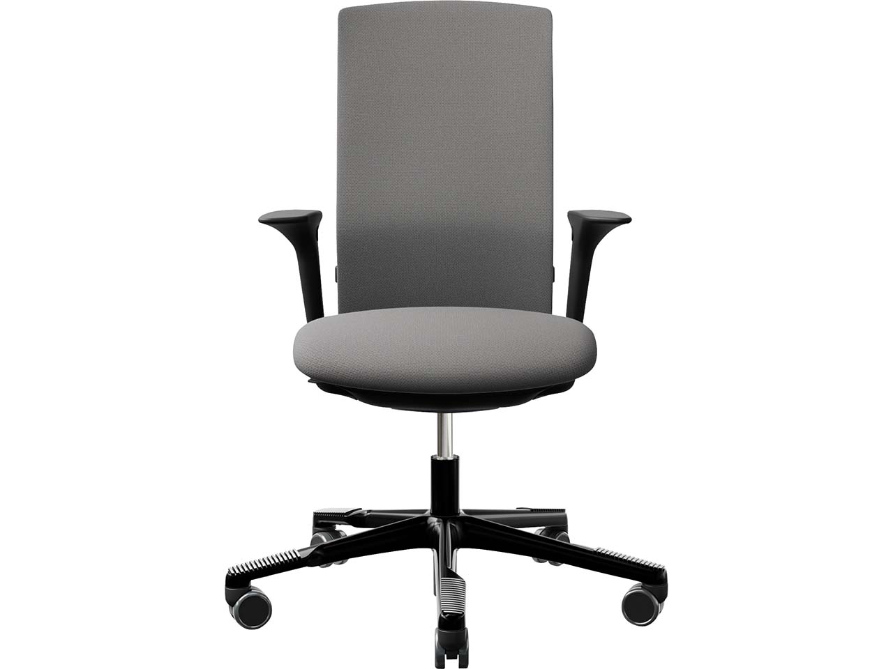 HAG Bürodrehstuhl "Futu 1200-S" mit AL, Gestell: schwarz, Stoff: "FutuKnit" Stone