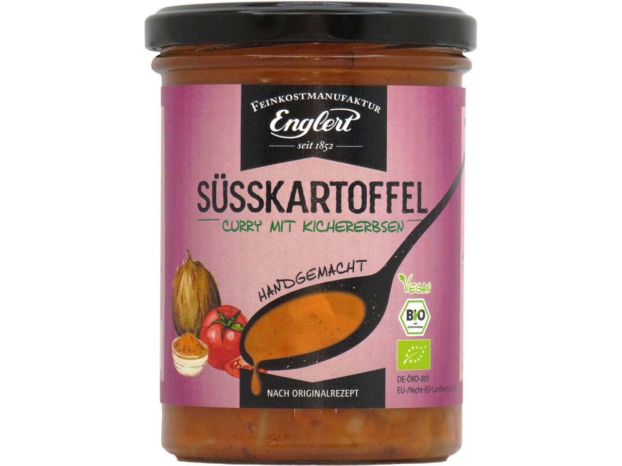 Feinkost Englert Bio-Süßkartoffel-Curry mit Kichererbsen, vegan, 390 g