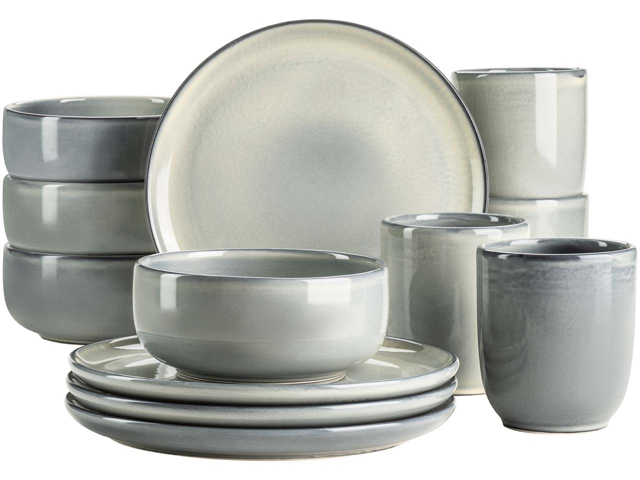 Mäser Frühstücksset 12-tlg. "Livio, grün