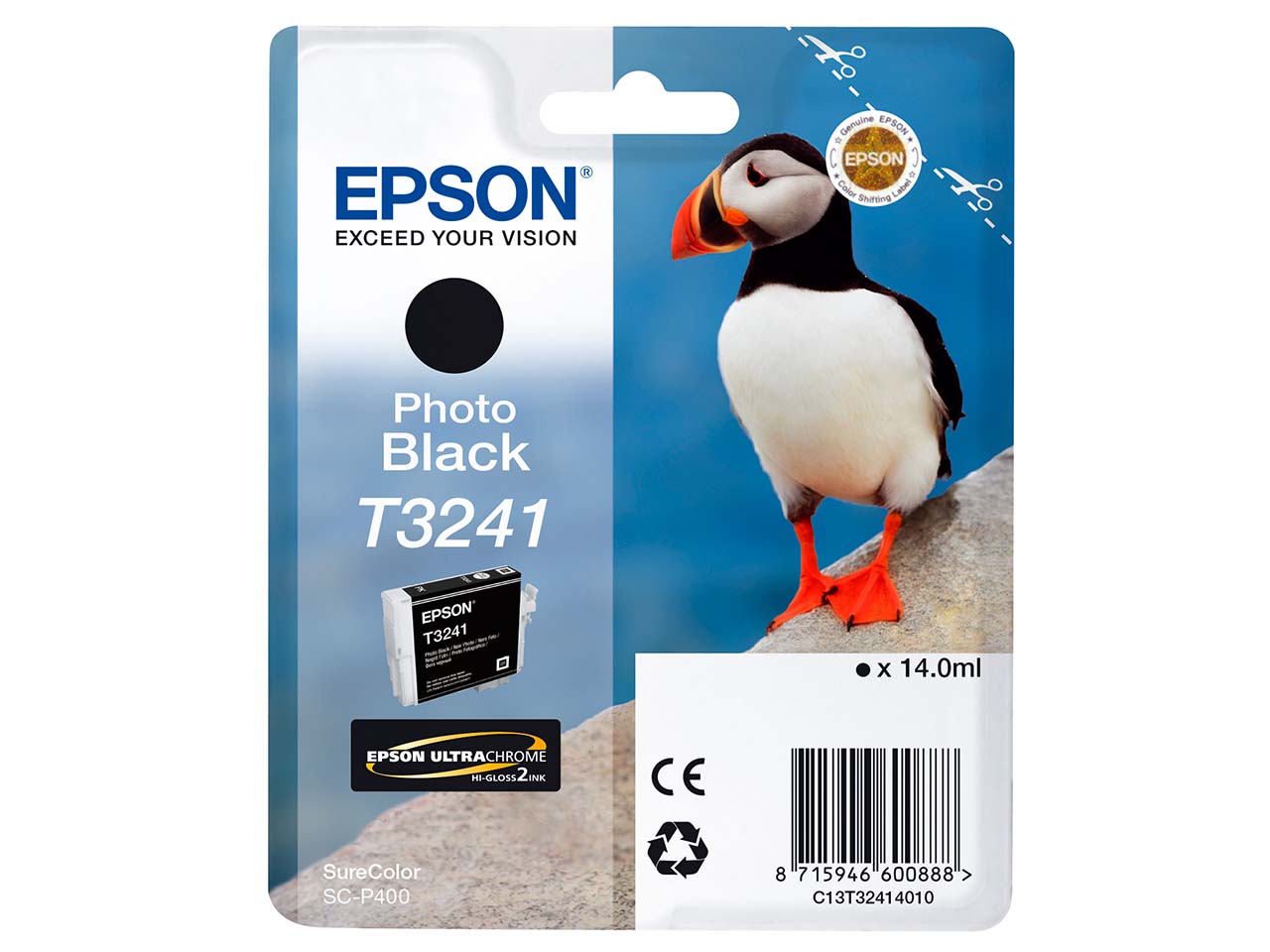 Epson Tintenpatrone T3241 photo schwarz