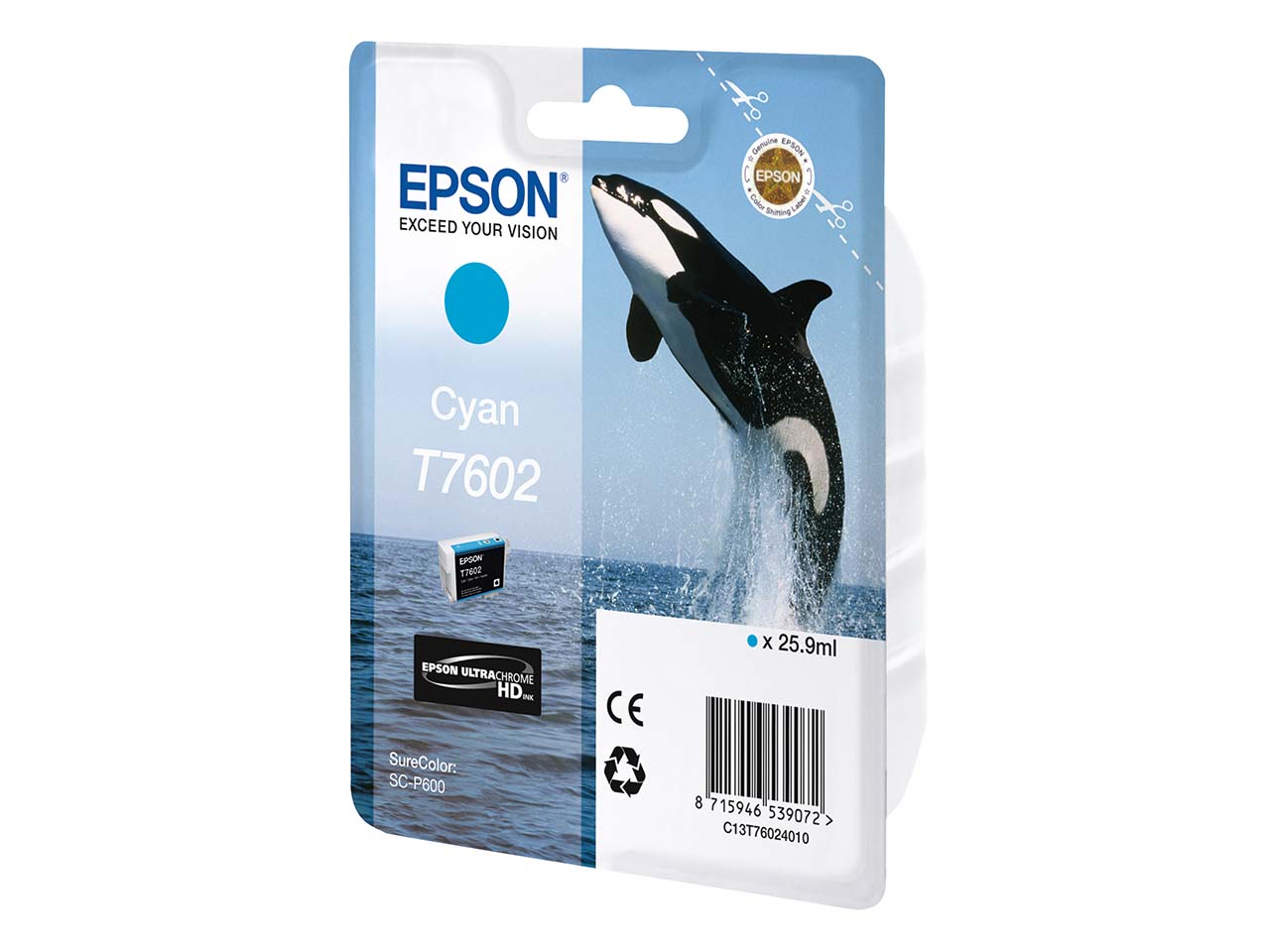 Epson Tintenpatrone T7602 cyan