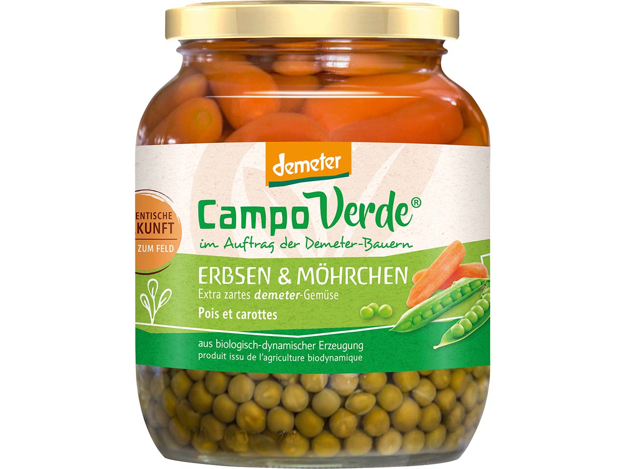 Campo Verde Bio-Erbsen und Möhrchen, 680 g