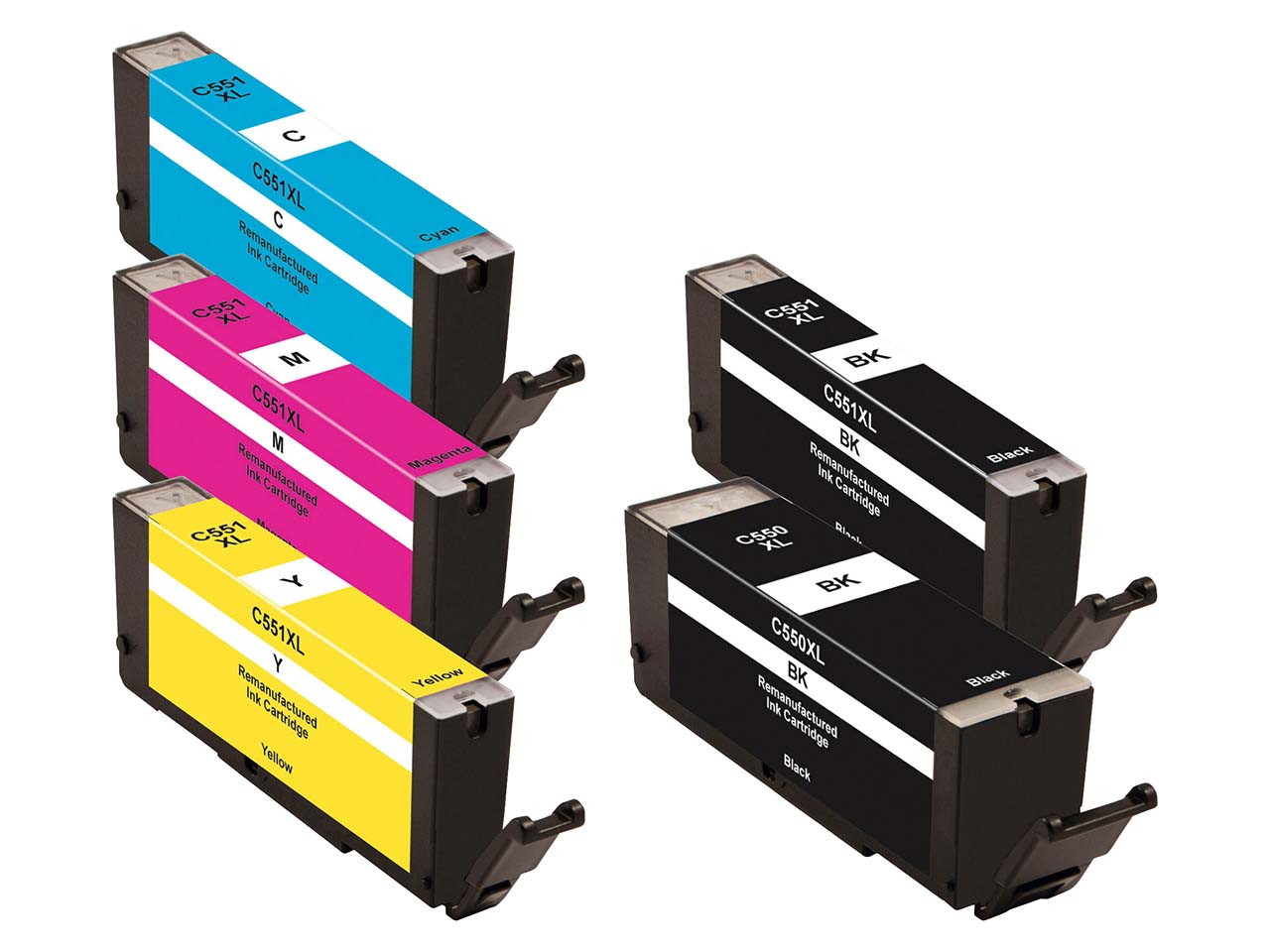 memo Tintenpatronen ersetzt Canon PGI-550XLBK, CLI-551XLBK/C/M/Y, 5er-Set