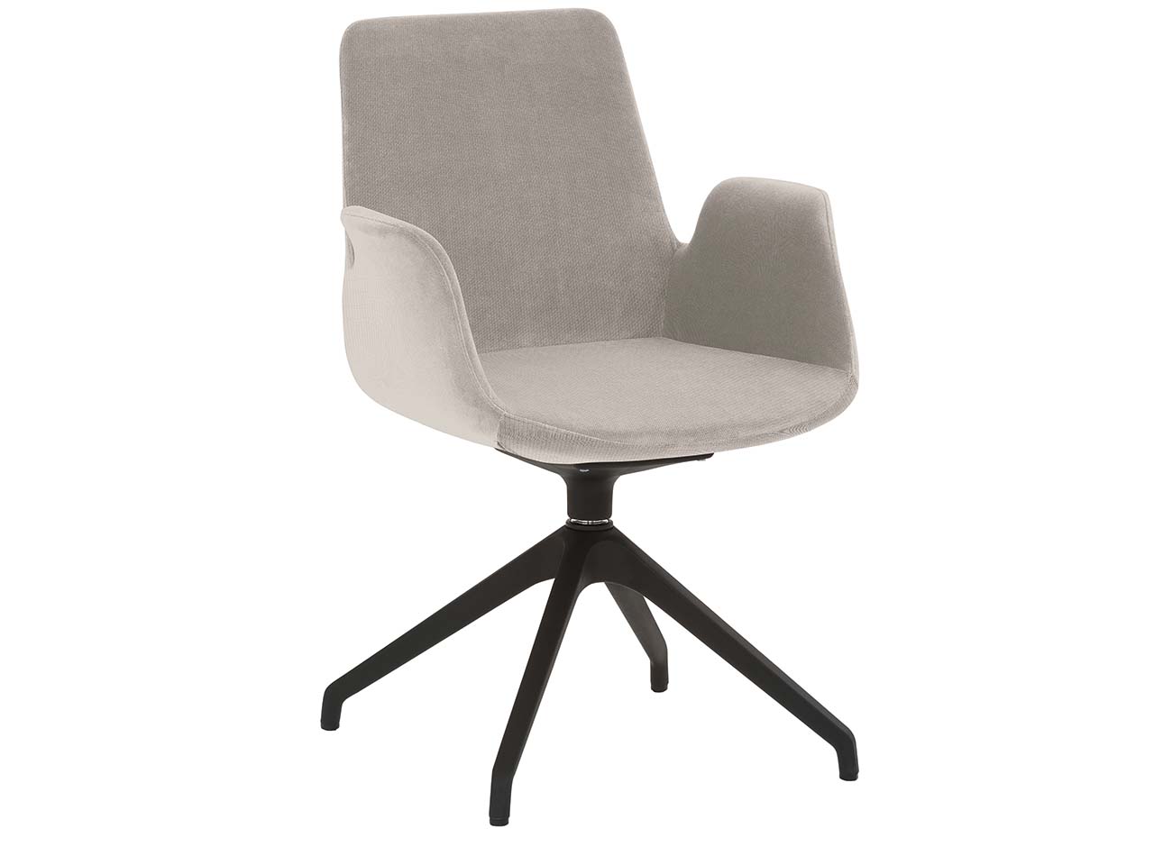 Besucherstuhl "2009" mit Sternfuß-Gestell, beige