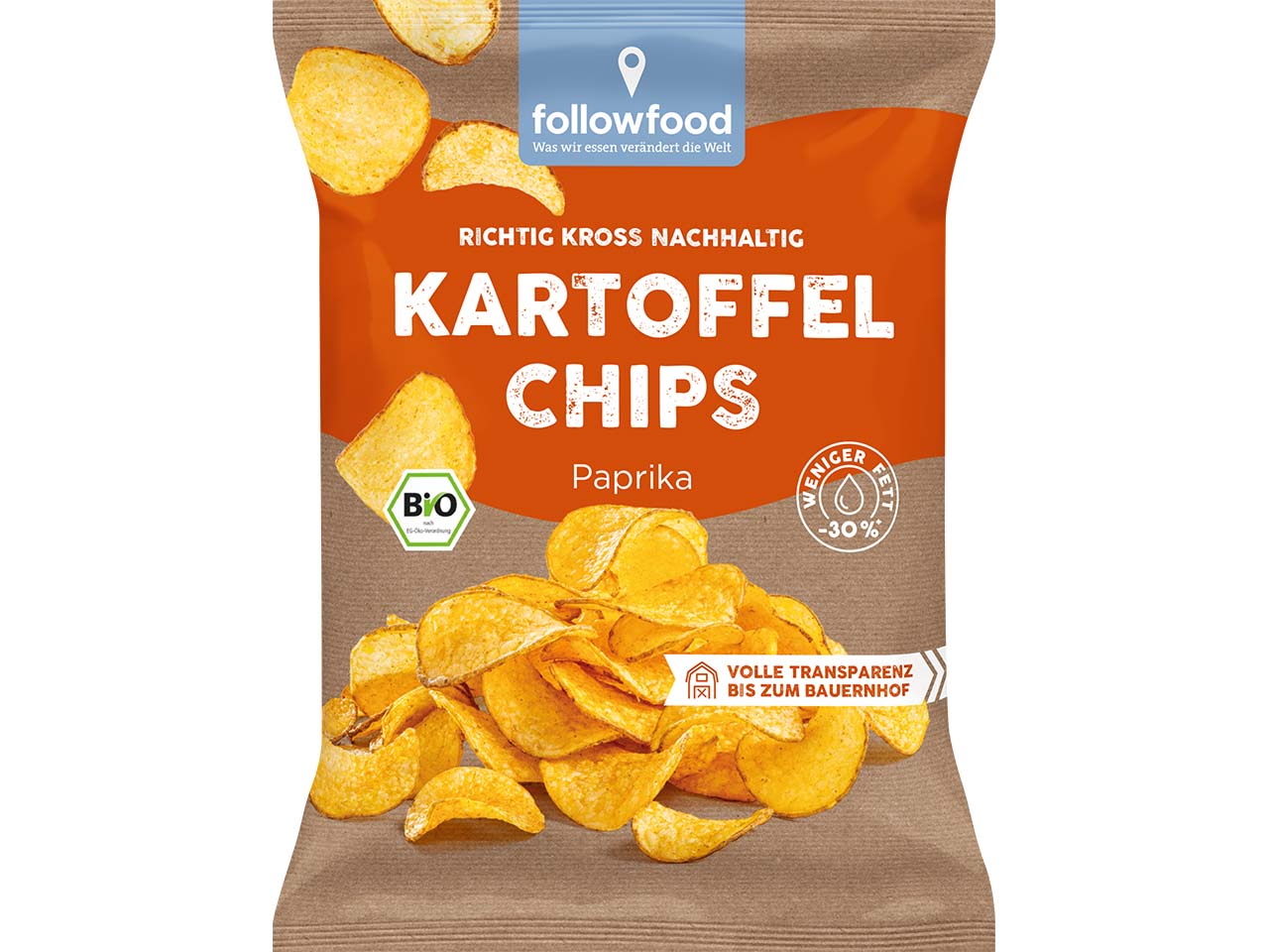 followfood Bio-Kartoffelchips "Paprika" 80 g