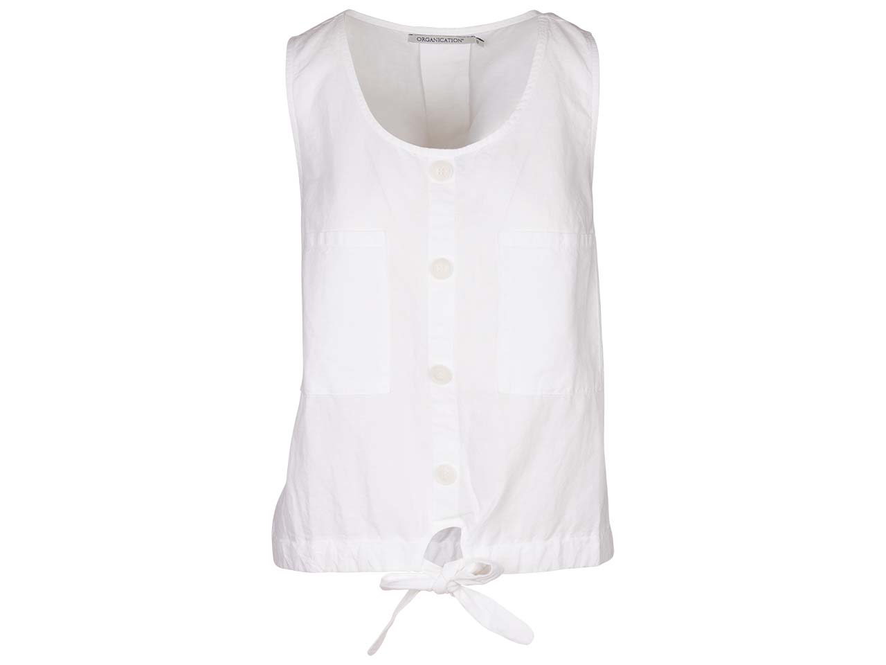 ORGANICATION Bio-Damen-Blusen-Top zum Binden white, Gr. S