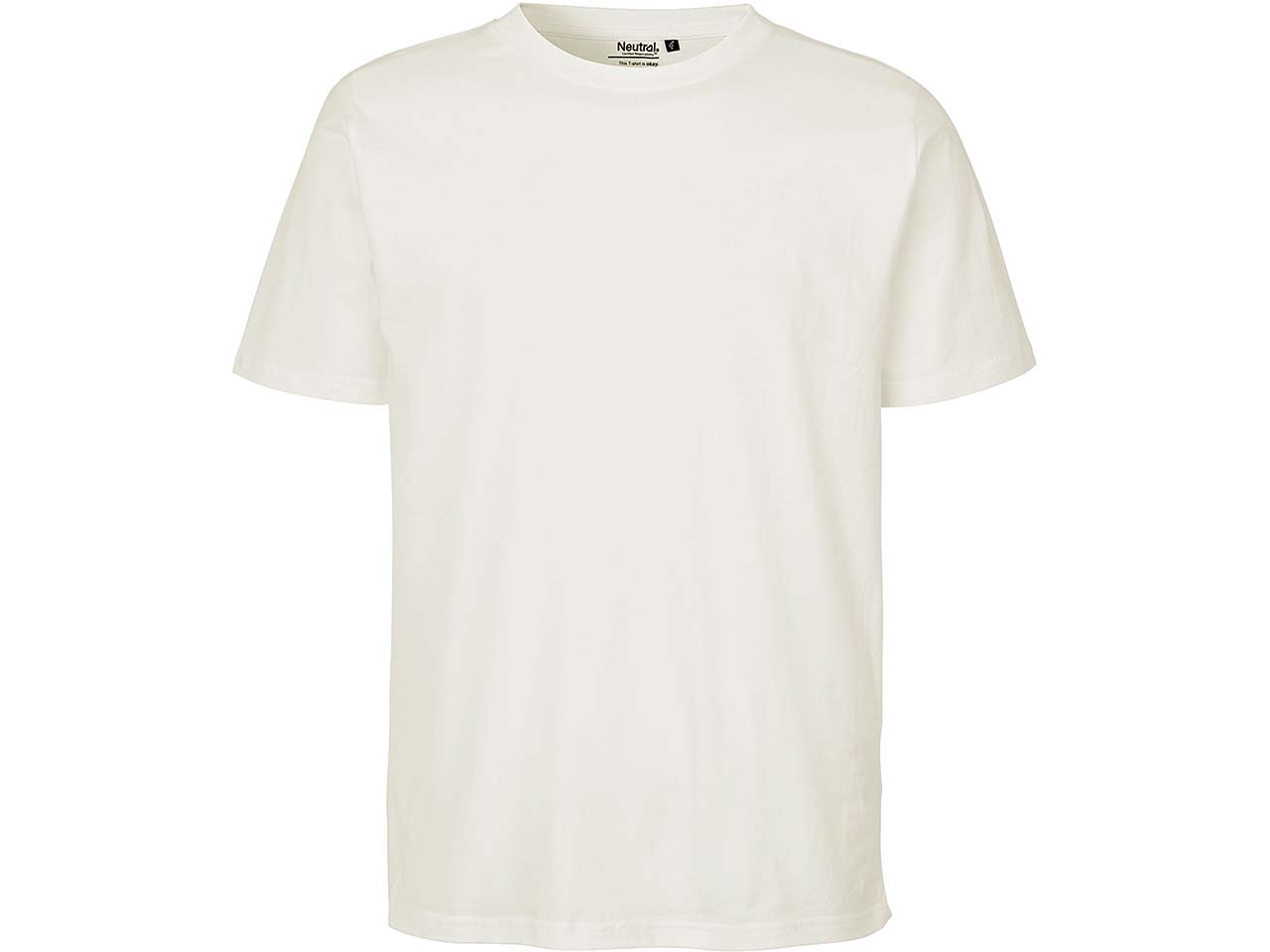 Neutral Bio-Unisex-T-Shirt mit Rundhalsausschnitt, nature, Gr. XS