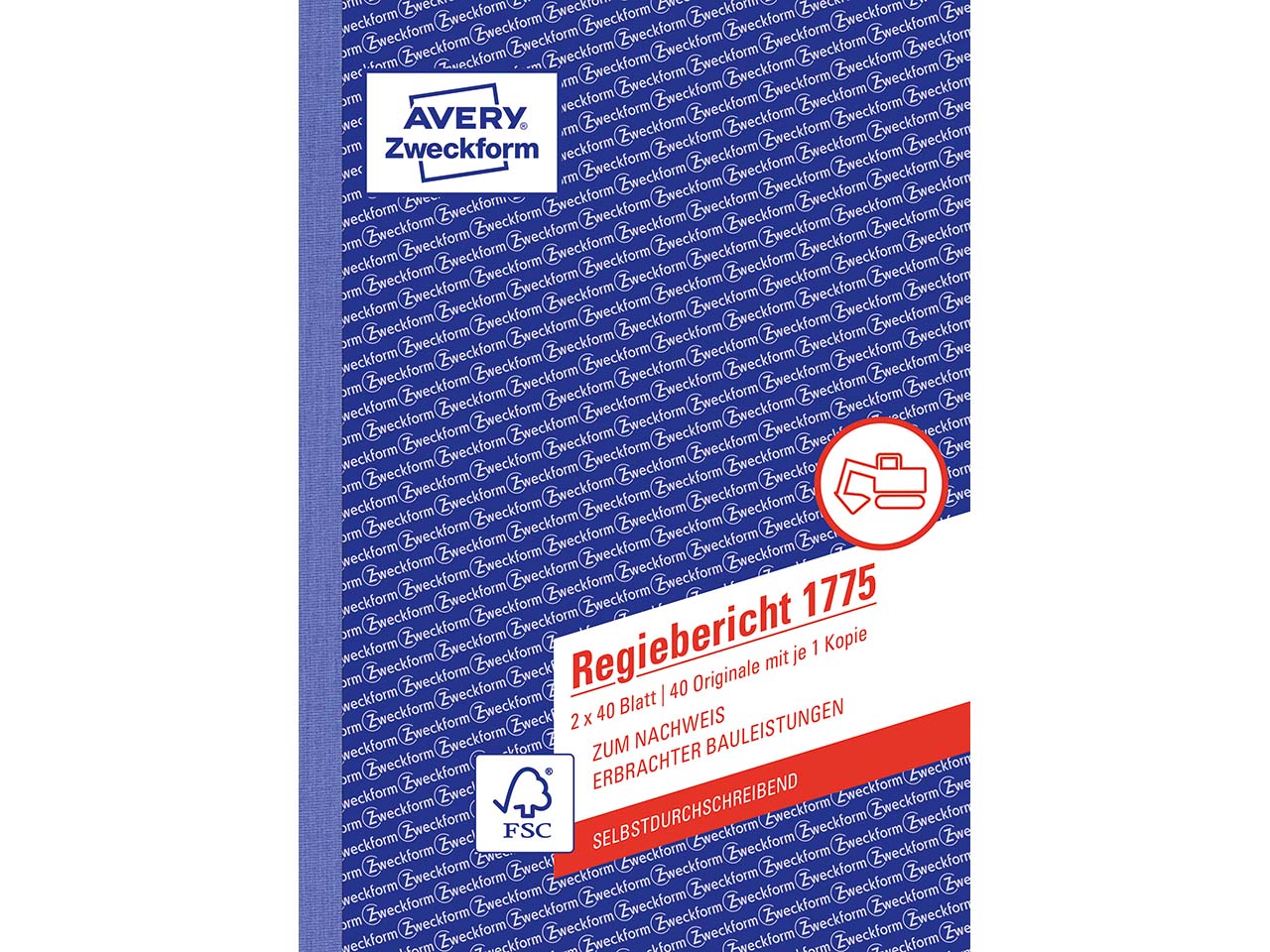 Avery Zweckform Formularbuch "1775" Regiebericht ECF, DIN A5