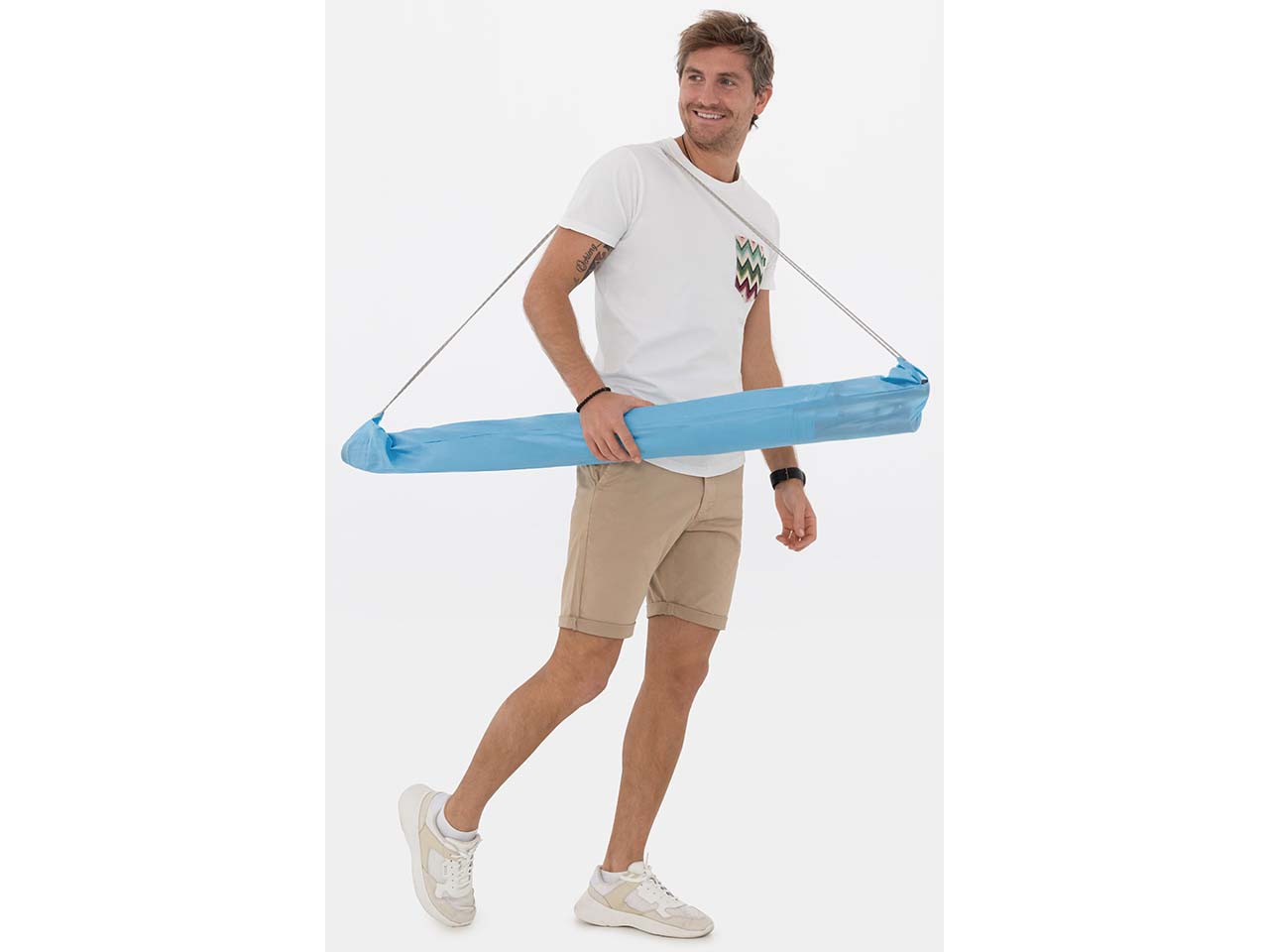 doppler Sonnenschirm "GS WINDPROFI NEO" mit Tragetasche Ø 200 cm, blau