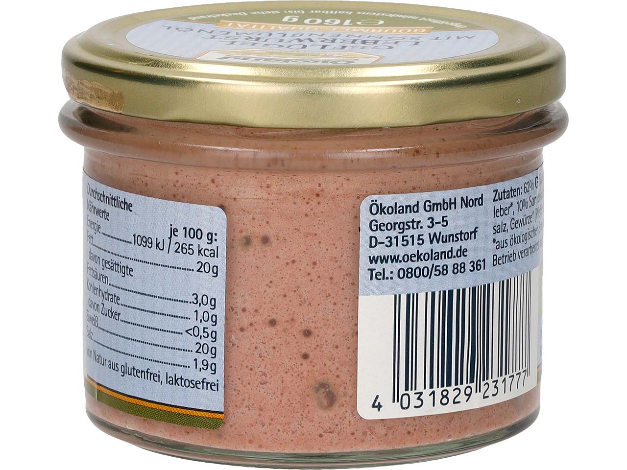 Ökoland Bio-Geflügel-Leberwurst, 160 g