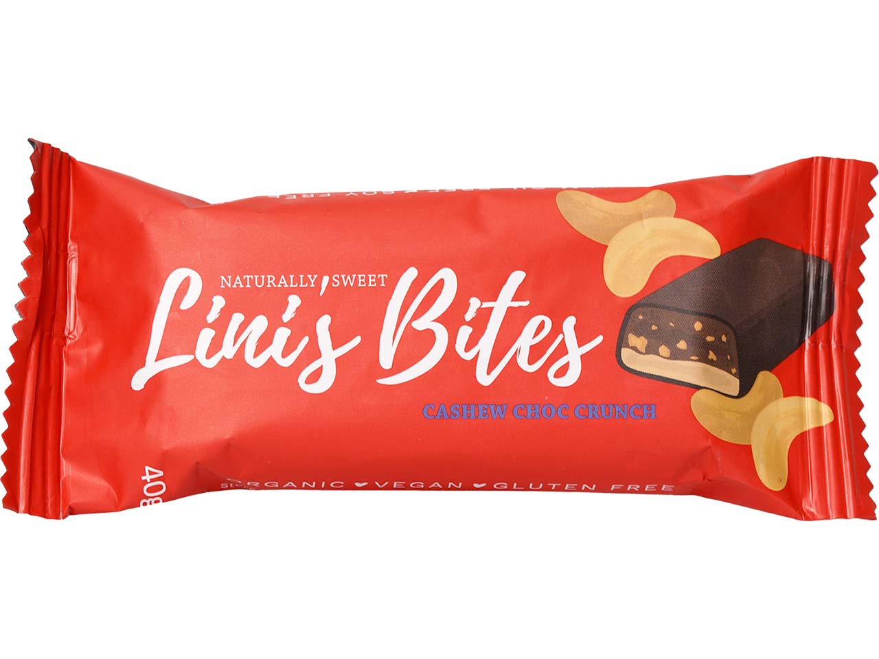 Lini's Bites Bio-Riegel, Cashew Choc Crunch, vegan, 40 g