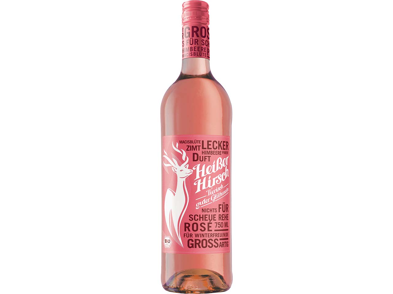 Heißer Hirsch Rosé Bio-Glühwein, 0,75 l