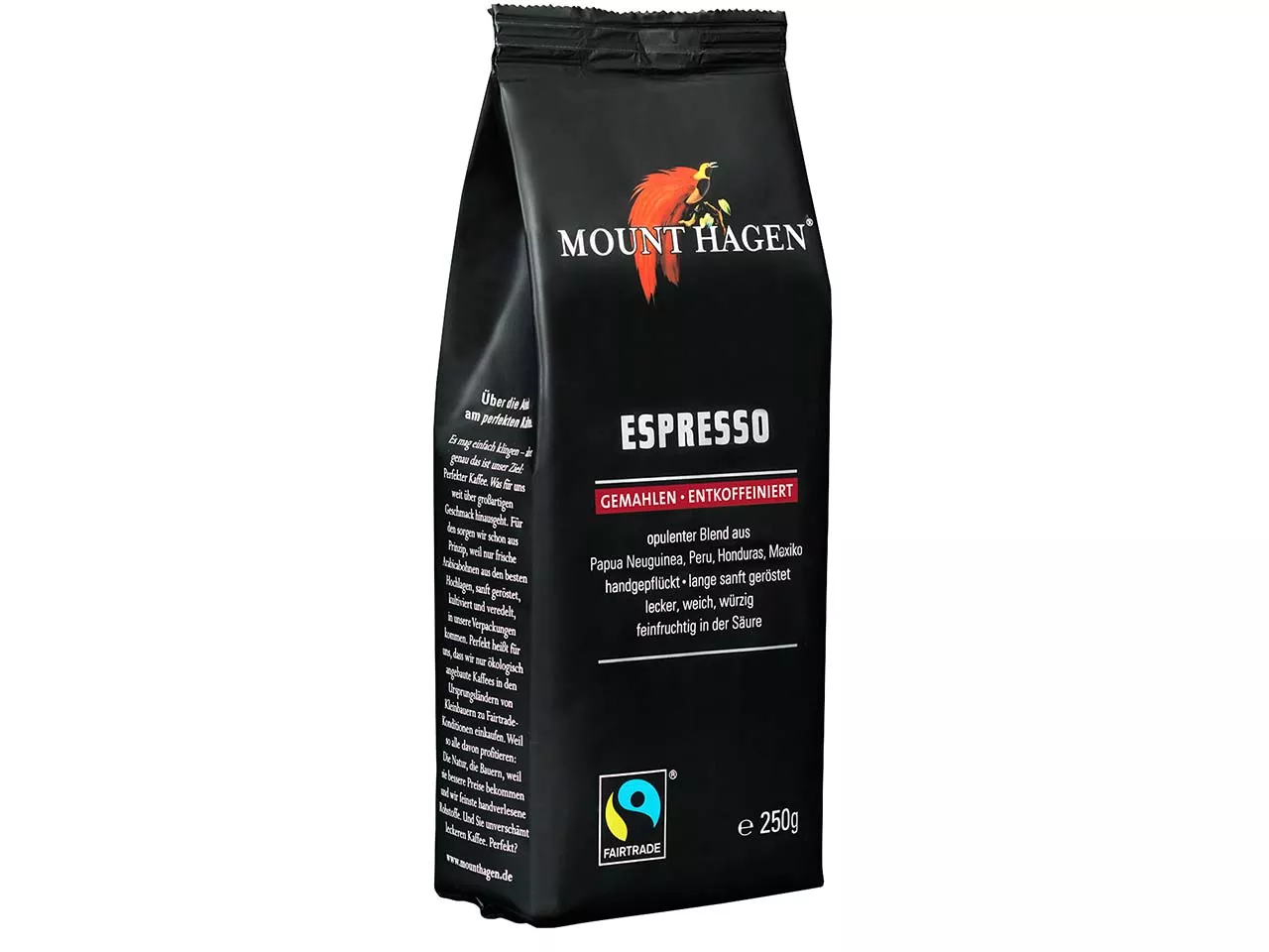 Mount Hagen Bio-Espresso, gemahlen, entkoffeiniert, 250 g