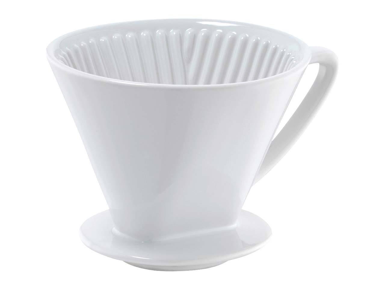 cilio Kaffeefilter aus Keramik, weiß, Gr. 4