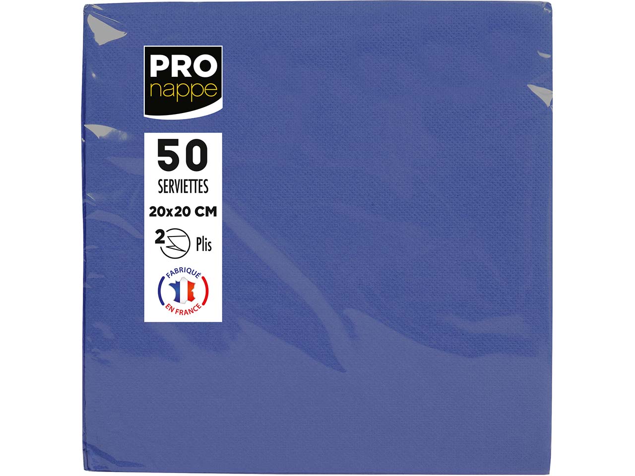 50 ProNappe Cocktail-Servietten 20 x 20 cm, marineblau