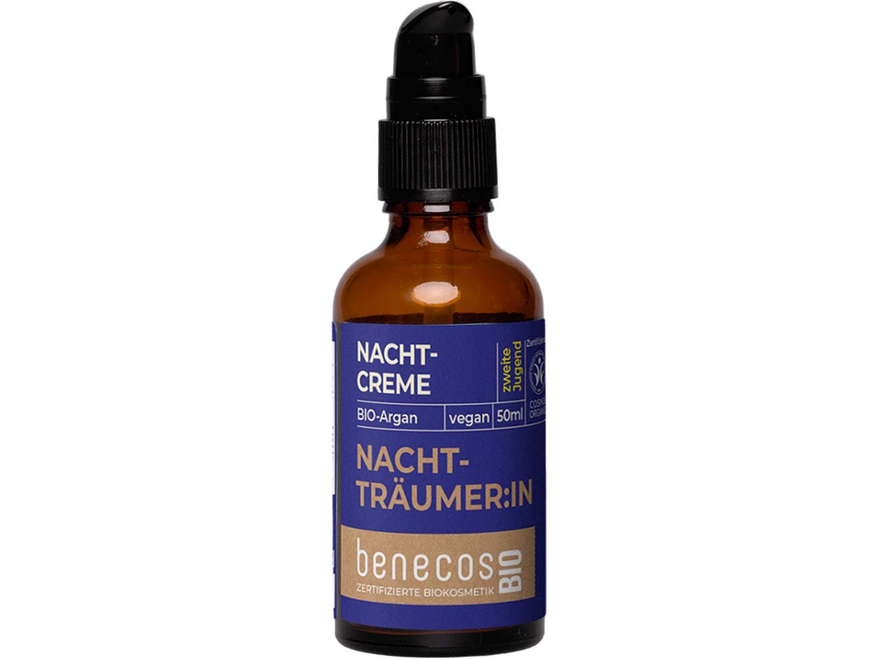 benecos Bio-Nachtcreme "zweite Jugend" mit Bio-Argan, 50 ml