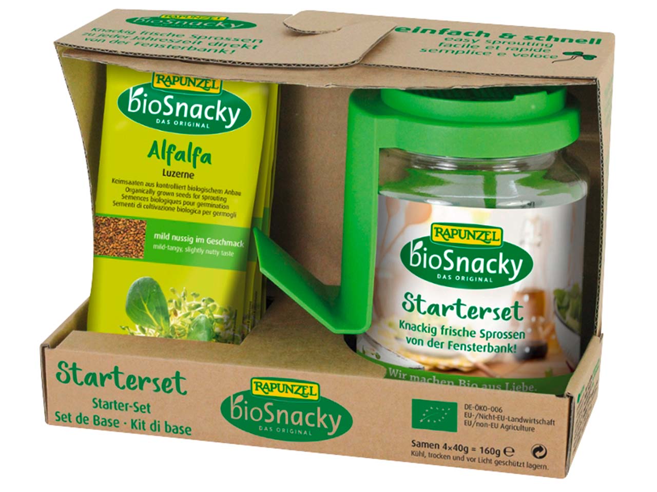 RAPUNZEL Starterset für frische Bio-Sprossen "bioSnacky"
