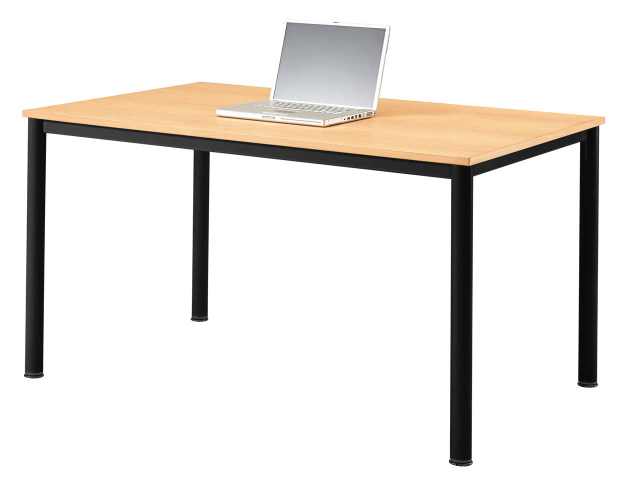 Schreibtisch "CONTACT Base" höheneinstellbar, 120 x 80 cm, schwarz, Buche geölt