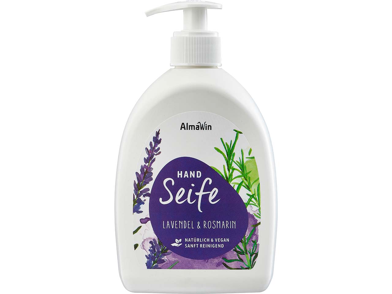 AlmaWin Flüssigseife "Lavendel & Rosmarin" Spender, 500 ml