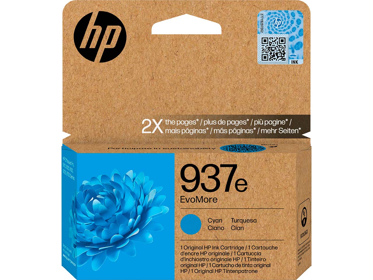 HP Tintenpatrone 4S6W6NE, Nr. 937e cyan