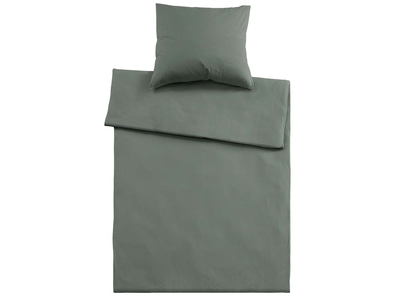 Bettwäsche "Single Jersey" aus Bio-Baumwolle 80 x 80 cm,/155 x 220 cm, salbei