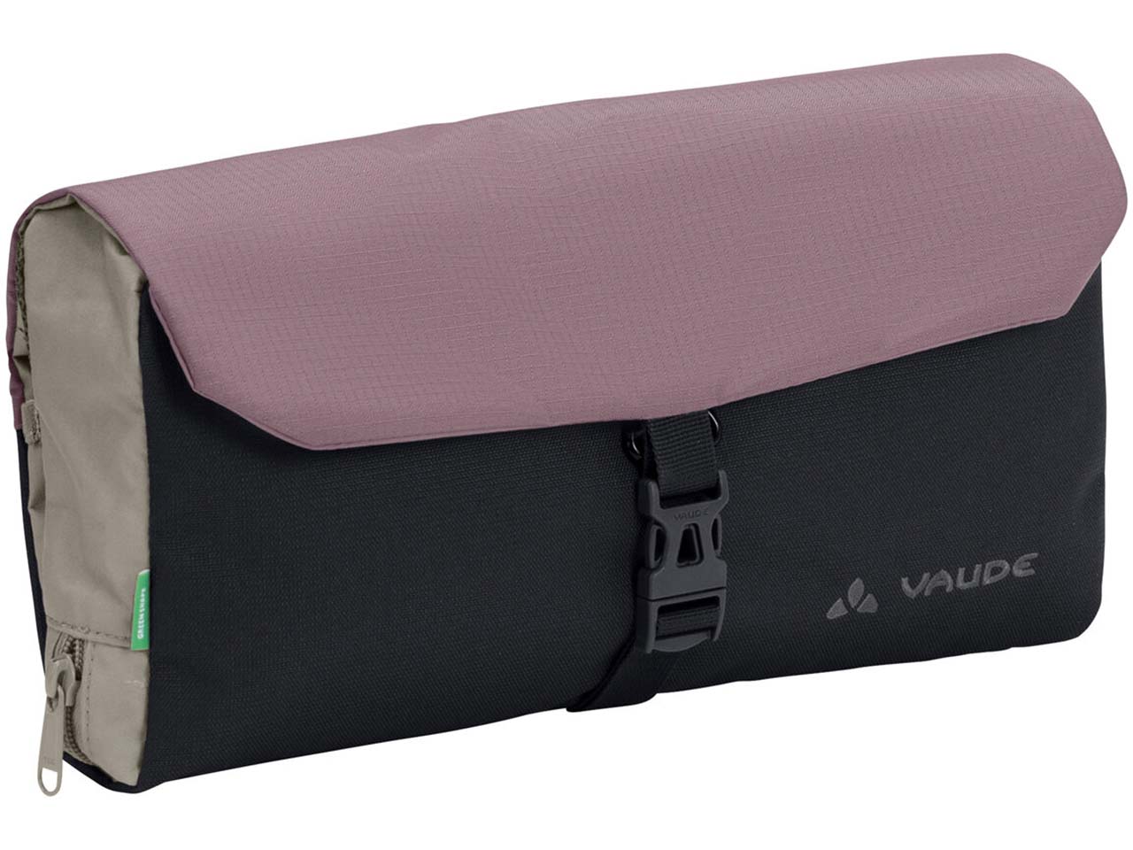 VAUDE Kulturbeutel 'WegaWrap' mit Wickelverschluss, black/purple ash