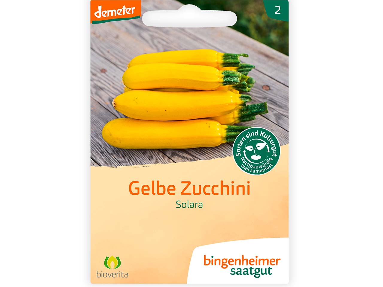bingenheimer saatgut Bio-Samen Gelbe Zucchini "Solara", 1 Stk.