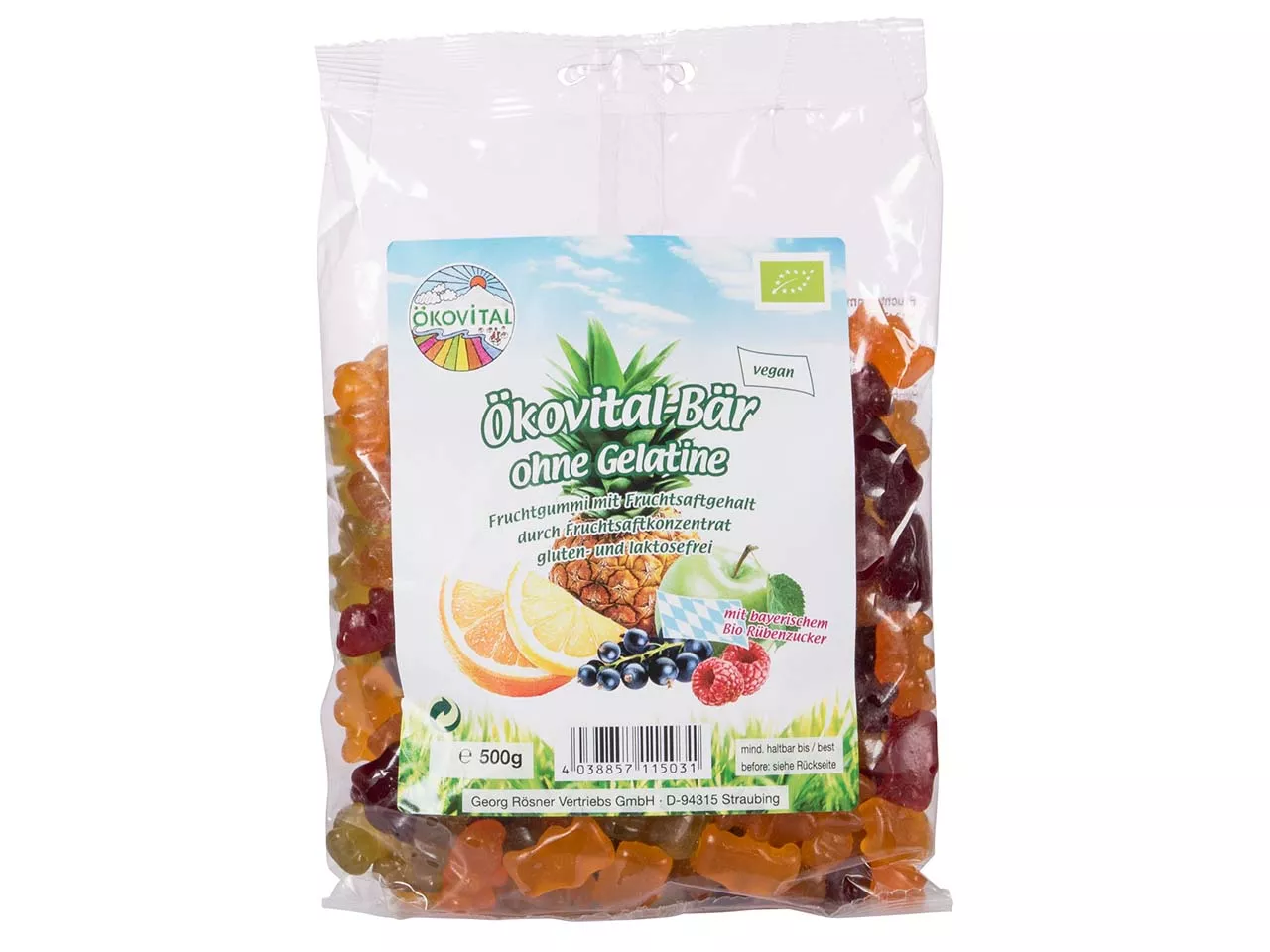 ÖKOVITAL Vegane Bio-Gummibärchen "Ökovital-Bär" 500 g