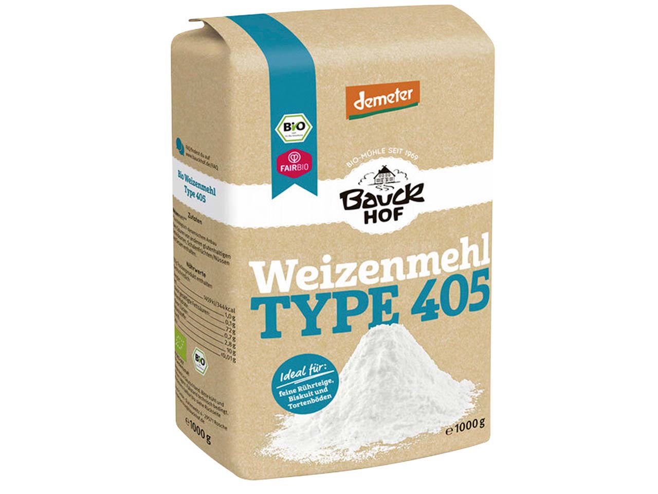 Bauckhof Bio-Weizenmehl Type 405, 1 kg
