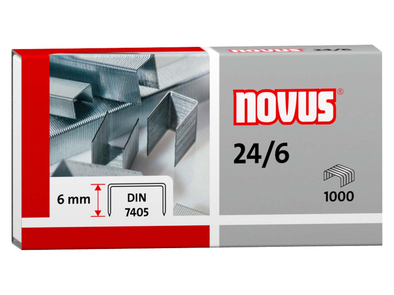 1000 Heftklammern 24/6 verzinkt