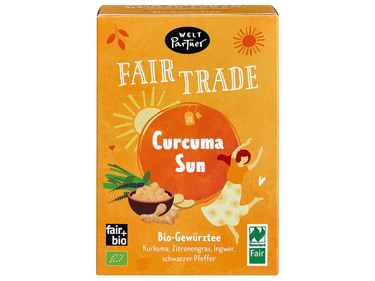 WeltPartner Bio-Gewürztee 'Curcuma Sun', 20 Stk.