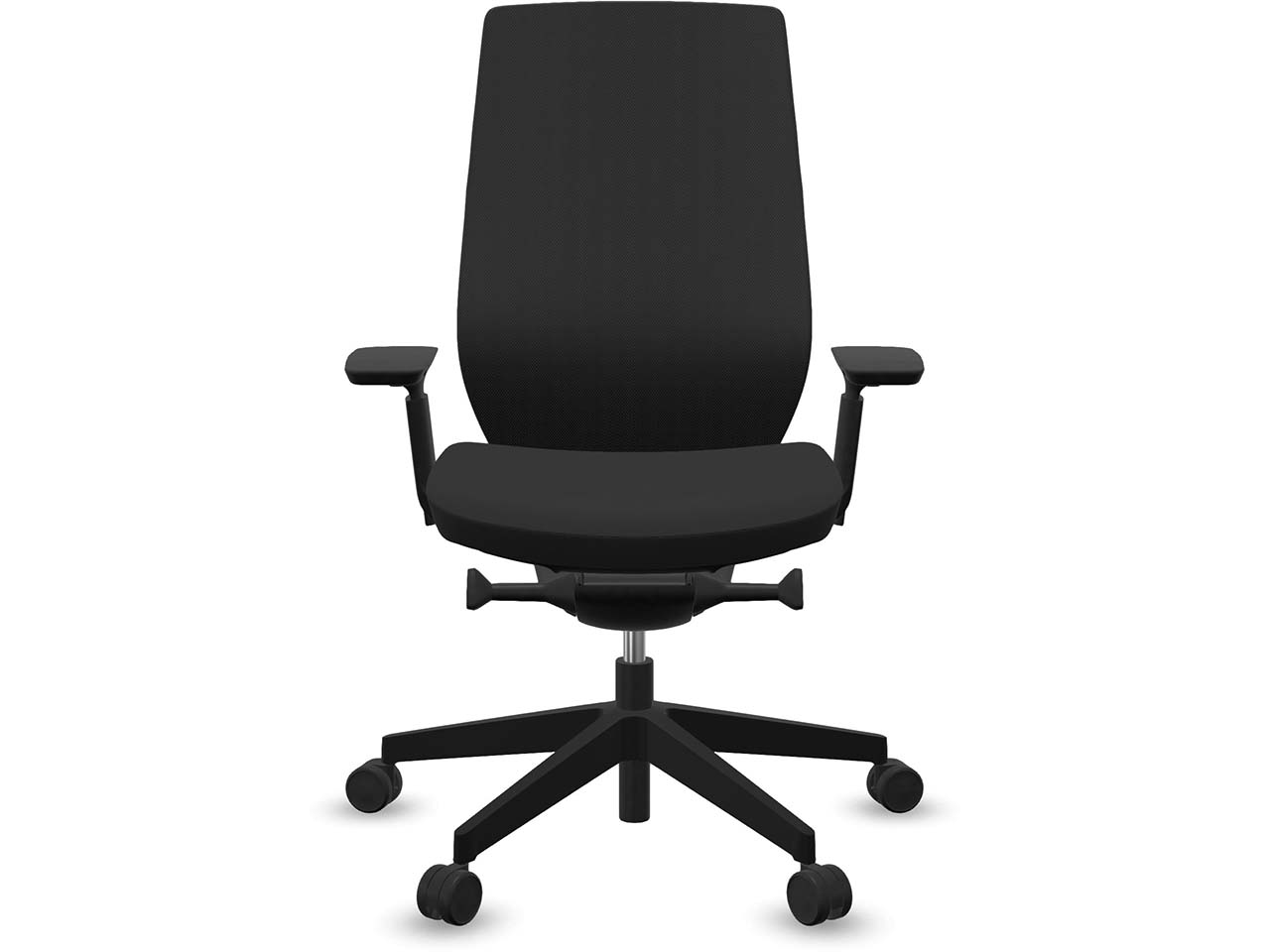 Profim Bürodrehstuhl "ACCIS PRO" mit Armlehnen, Gestell: schwarz, Sitz: schwarz