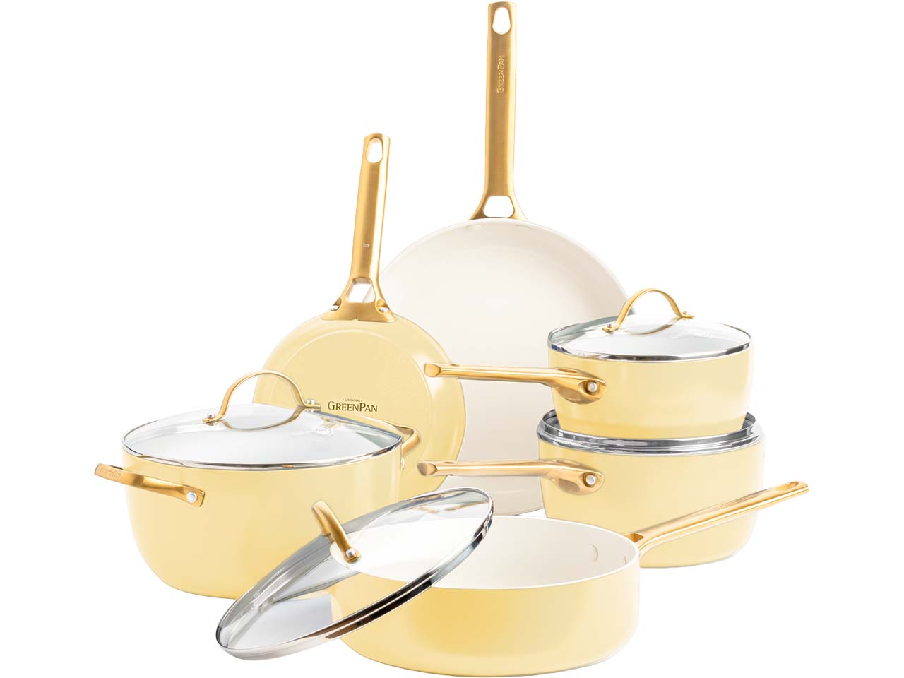 GreenPan Pfannen- & Topfset "Padova Reserve" 6er-Set, gelb