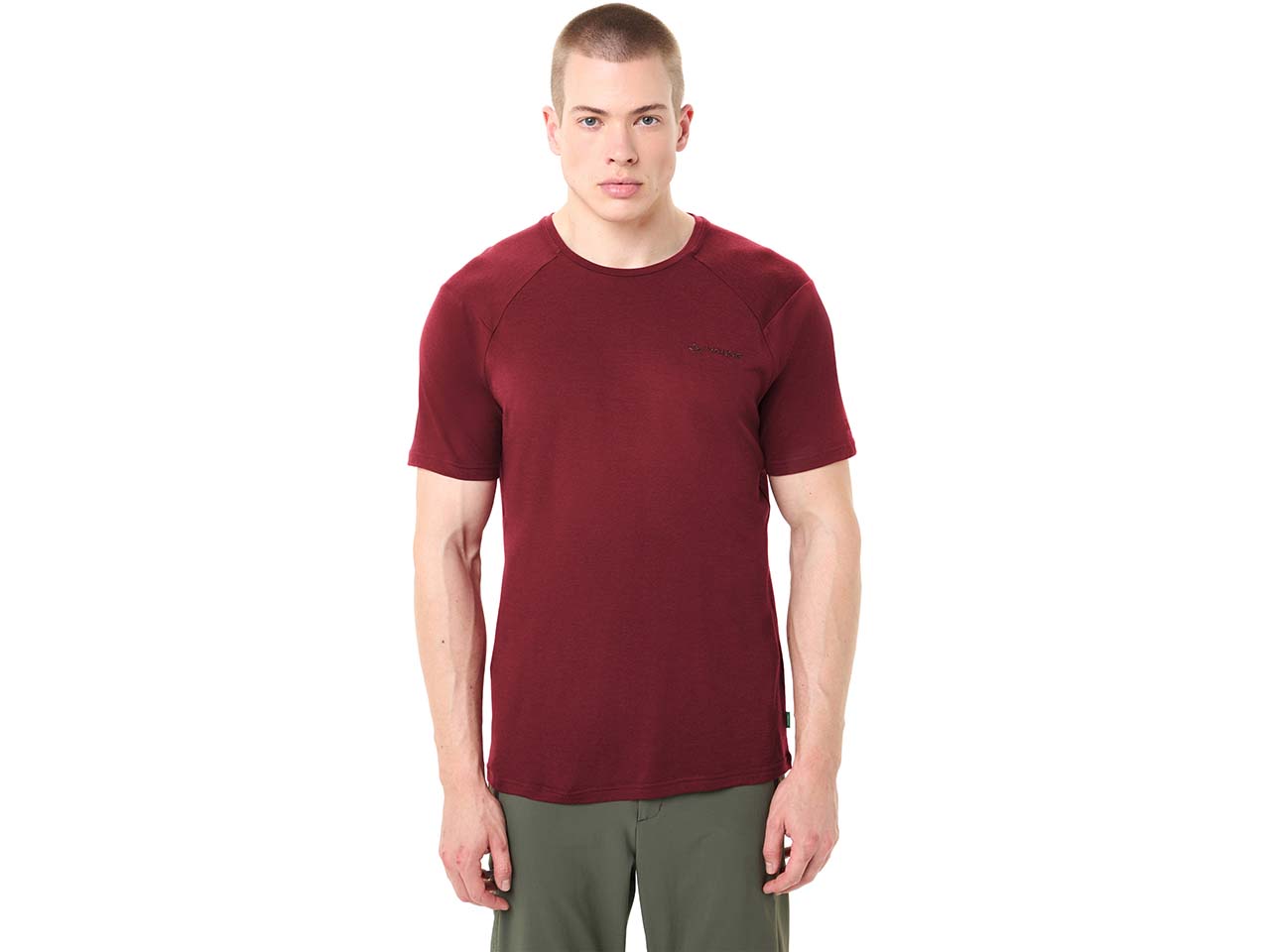 VAUDE Herren-T-Shirt 'Essential Wool' mit 90 % Merinowolle, carmine, Gr. M