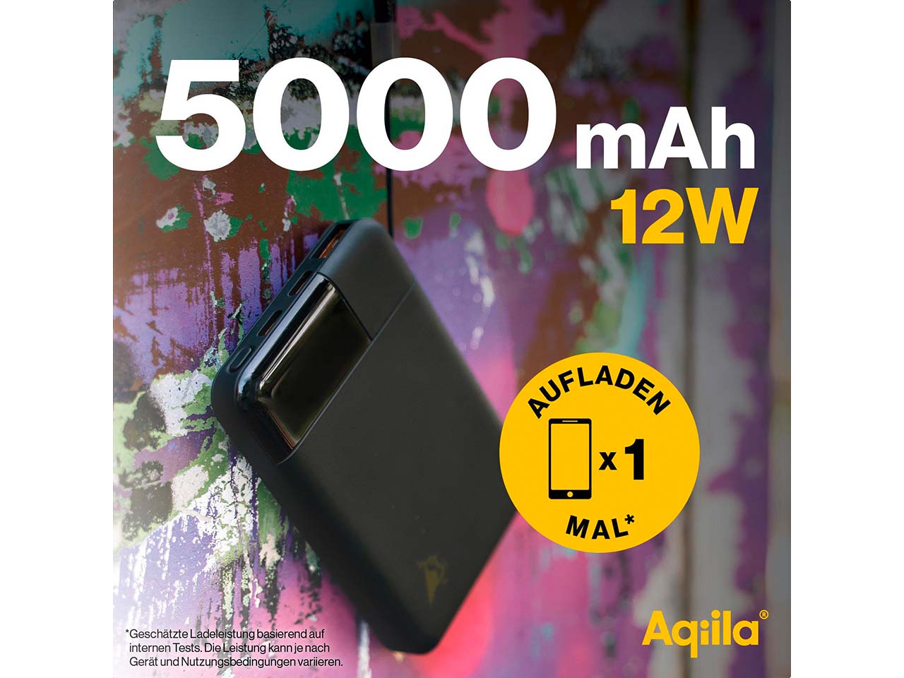 Aqiila Powerbank "Powerbird B5" 5.000 mAh, schwarz