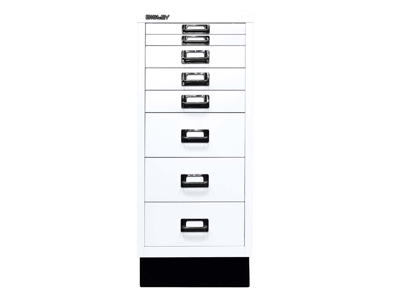 BISLEY Schubladenschrank "MultiDrawer" DIN A4 mit 8 Schubladen verkehrsweiß