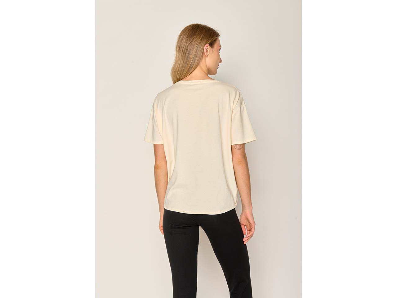 GREENBOMB Bio-Damen-T-Shirt "Sloth Victory" weit geschnitten, creme white, Gr. S