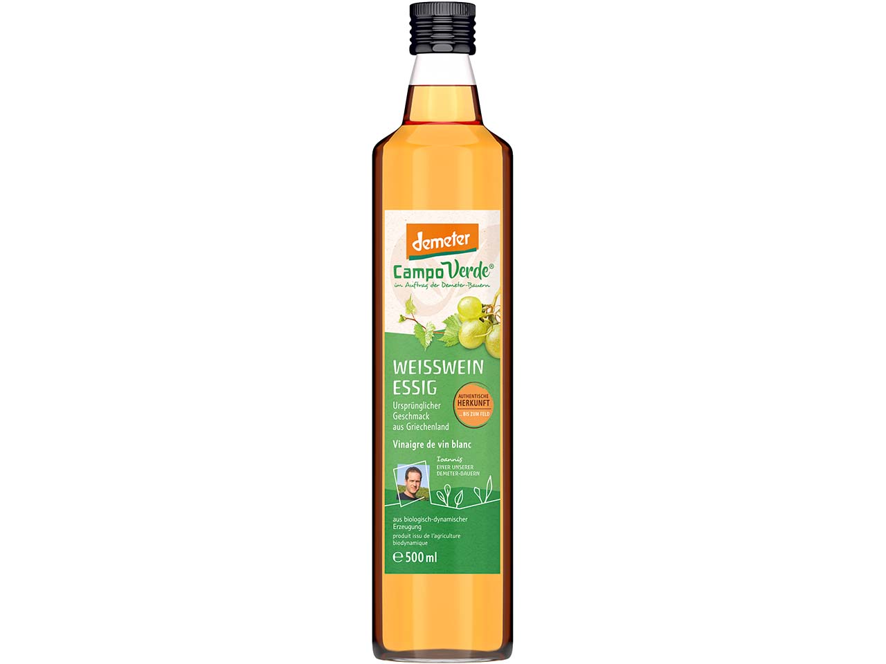 Campo Verde Bio-Weißweinessig, 500 ml