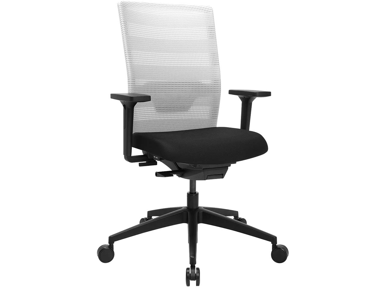 Topstar Bürodrehstuhl "AirWork" mit Armlehnen, Sitz schwarz, Rücken weiß