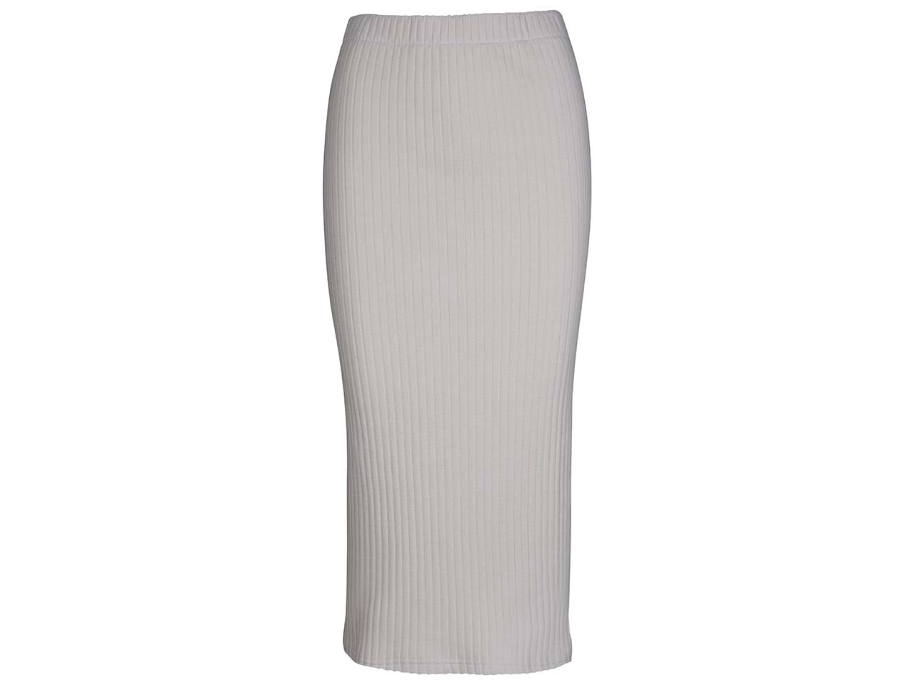 ORGANICATION Bio-Damen-Midi-Rock, gerippt, ecru, Gr. S