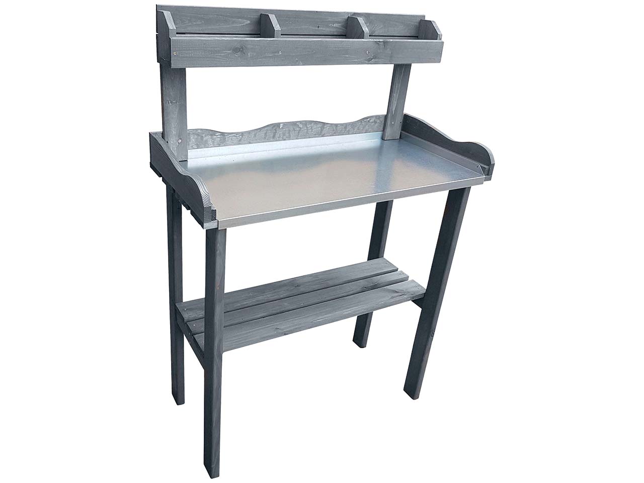 Pflanztisch mit Ablage, grau