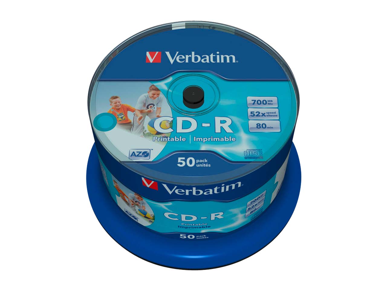 Verbatim Rohlinge 'Wide Inkjet Printable' CD-R, 50 Stk.