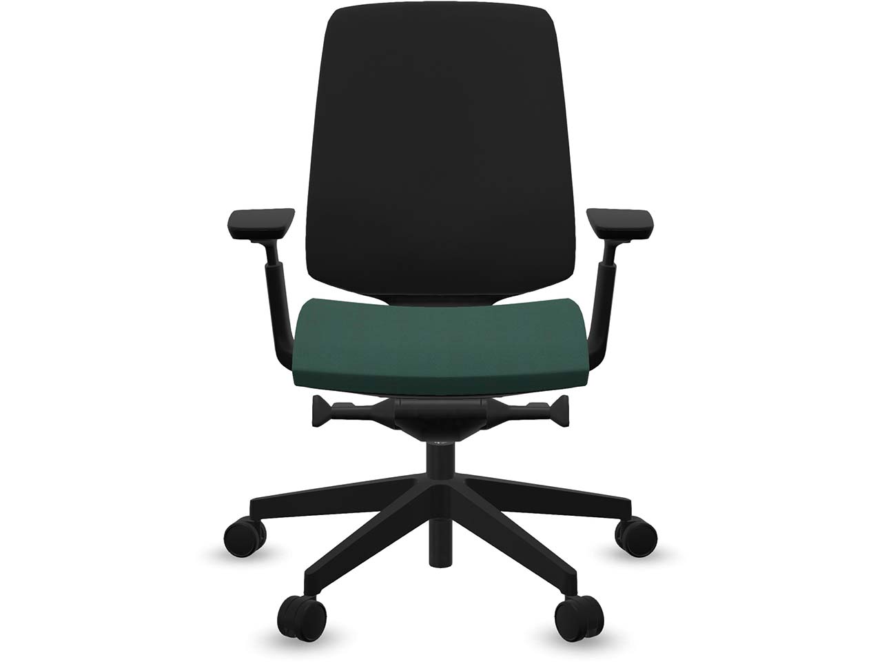 Profim Bürodrehstuhl "LIGHT UP" mit Armlehnen, Gestell: schwarz, Sitz: grün