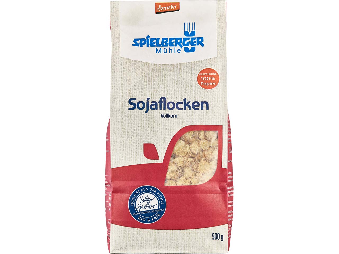 Spielberger Mühle Bio-Sojaflocken, 500 g