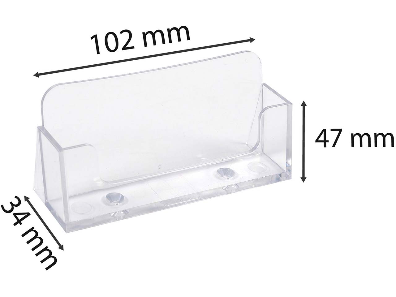 Exacompta Visitenkartenhalter "Exacryl" aus PS, 34 x 102 x 47 mm, transparent Exacompta Visitenkartenhalter "Exacryl" aus PS, 34 x 102 x 47 mm, transparent