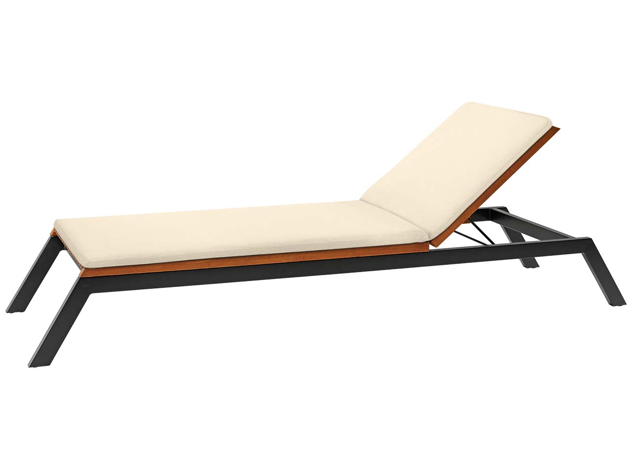 Auflage für Sonnenliege 'Sassa' 220 x 54 x 6 cm, Bezug aus Polyester, natur