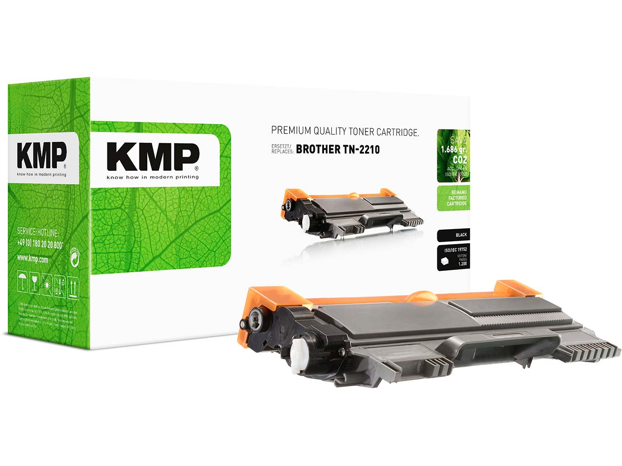 KMP Toner ersetzt Brother TN-2210 schwarz